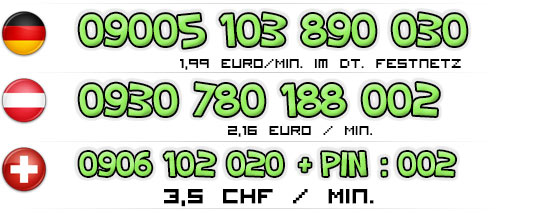 Nummern für Anal Telefonsex | Deutschland - Österreich - Schweiz
